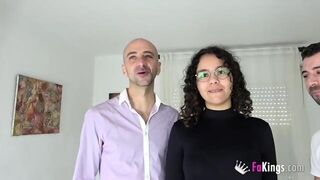 Late Night Pick Cute Spanish Girl With Glasses In A Gangbang. Bukkake - Lily Morena — is fire from start to finish