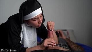 Hard to Resist Jehovah's Witness is trolled and ends up sucking a penis to get the devil out — leaves you gasping