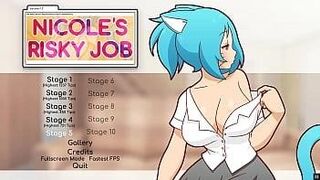 Lips Locked Nicole Risky Job [sex games] Ep.4 hot milf with blue colored hair is doing camshow — draws you in completely