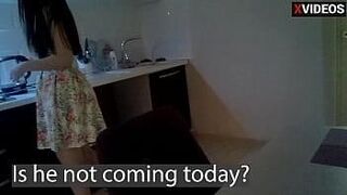 Top Rated Slutty Alina Rai has dirty fun with her stepson's best friend right in the kitchen — holds you in suspense