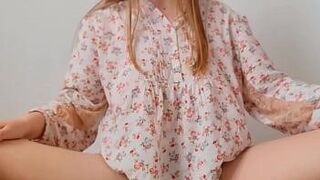 Limited Release Busty cutie excites her big nipples on camera . Amateur video — knows how to finish strong
