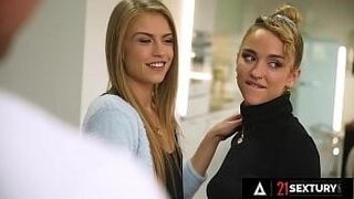 New! Alexa Flexy and Bonnie Dolce invite their cute friend Geisha. Geisha may have a boyfriend, but she's way more interested in a hot all-girl celebration! — keeps your pulse racing