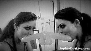 Exclusive Busty Big Titty Brit Sophie Dee LOVES to Deepthroat a Dildo! SophieDeeLive.com — locks your gaze