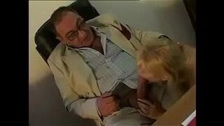 Must Watch secretary sucking the boss' cock — knows how to tease and please