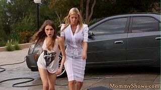 Hard to Resist Classy stepmom scissoring and fisting teen — goes deep with precision