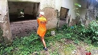 Craving Unleashed Hot Blonde Deepthroat and Ass Fucking after Escape until Cum on Face — turns fantasies into reality