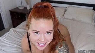 Just Dropped Hot Red Head Sinatra Monroe Gets Fucked for a Big Facial From JMac — stimulates endlessly