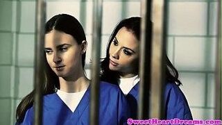 Top Rated Les babes scissoring pussies while in prison — keeps it hot without a break