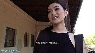 Top Rated Public Agent Japan tourist Rae Lil Black gives stranger blowjob — unlocks your favorite cravings