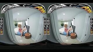 Steamy Debut VIRTUAL PORN - Big Tits MILF Lolly Dames Teaches Honey Hayes How To Suck Dick And Fuck In VR — melts away inhibition