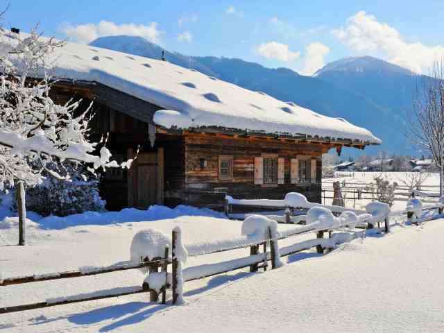 Porn in a house in the snowy mountains