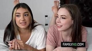 Late Night Pick Sexy teen stepsister and her slutty bff fucks with her stepbrother — guides you through pleasure