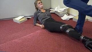 You Know You Want It Blonde Teen held in empty building — stimulates endlessly