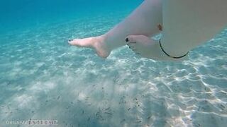 Pure Desire Chubby girlfriend loves having sex underwater, giving her boyfriend a footjob and having her big boobs massaged — | หีขาว | fuels inner fire