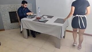 Hot Right Now Waitress fucks with the client under the table and fills her creamy pussy with sperm — | سكس بسنت محمد | brings total immersion