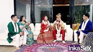 Online Now Hindu wedding chudai ends in an orgy between stepsisters and stepfathers. — | inka producciones | is dripping with temptation