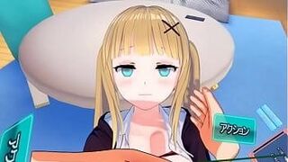 Can't Be Missed [Eroge Koikatsu! VR version] Blonde huge breasts twin tail JK is rubbed and horny! — | jkエロ動画 | takes control and doesn't hold back