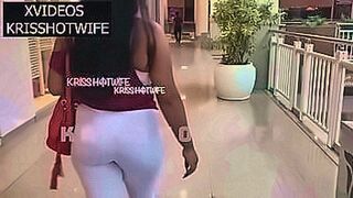 Critics Love It Kriss Hotwife Going to work out with panties on the white leggings — | bokepsin.com | leaves no fantasy untouched