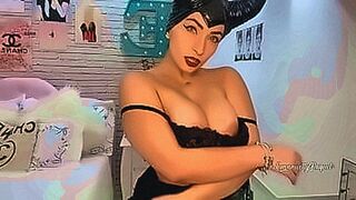 No Limits Tonight Maleficent cosplayer sexy  perfect butt  brunette in tight black latex dress dirty talking in JOI style, while teasing with her big butt and suckinh her toy, asking for some milk in her mouth — | bokepsin.com | echoes in your thoughts