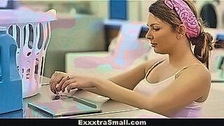 Late Night Pick Exxxtra Small - Tiny Horny Brunette (Cali Hayes) Masturbates In Laundry Shop — | lila hayes | hits all the right spots