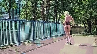 Late Night Pick Teen blonde flasher Carly Raes outdoor masturbation and exhibitionist babes — | 露出オナニー | floods the screen with tension