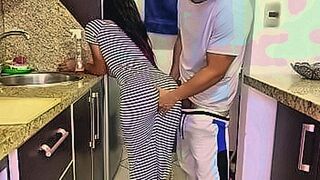 Just Released My Beautiful Stepdaughter Cleaning the Kitchen in Sexy and Tight Dress with Her Big Hot Ass I Can't Stop Looking at It — | سكسي سكس | gets deep under your skin