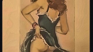 Just Released retro erotic drawings — | disegni erotici | rides the rhythm perfectly