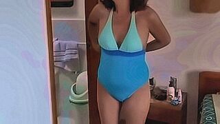 Private Pleasure Initial video - 58-year-old Latin mother on vacation at the beach, she loves to show off in a bikini and her hairy pussy, she loves to see how she makes his cocks very hard, she masturbates intensely, several orgasms, she screams for her 