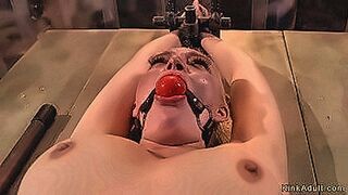 Hard to Resist Master whips blonde slave in metal device bondage with exposed pussy — | jenna hoskins bondage | paints lust with every second