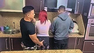 Red-Hot Premiere Wife and her Husband Cooking but Ops his Friend Gropes his Wife Next to the NTR Netorare NTR — | سكس ليله الدخله مصري | blurs the line between real and fantasy