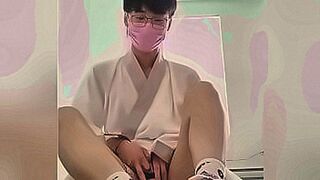 Steamy Debut cute asian hanfu femboy twink socks tease you and huge load cum traditional chinese clothes — | 中国いじめえろ | enters without asking