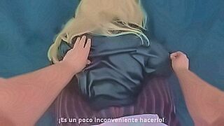 Strictly Adult Sexy stepmom PAWG takes her stepson's dick during a back rub and then swallows his cum (Spanish subtitles) — | سكسي ساخن مترجم | is pure release from start to finish