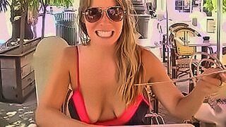 For Your Eyes Only EW 73 - MILF Heather flashing her pussy and tits while having brunch outdoor! — | restaurant sex videos | knows how to finish strong