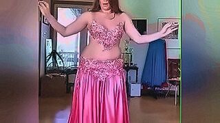 Ultimate Tease satin Lonng dress — | nude belly dance | brings total immersion
