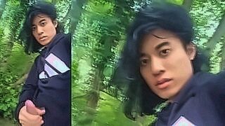 For Your Eyes Only Asian gay twink masturbates, precum comes out of his erect penis, sexy guy ejaculates cum outdoors in rainy weather and birdsong by the river Jon Arteen shoots a gay porn video for fans who love handsome twink Asian boys The young guy m