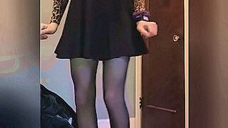 Critics Love It Slutty sissy shows under her skirt — | pantyhose | stimulates endlessly