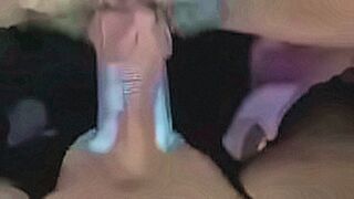 Just Dropped Spreading the beautiful girl's pussy, giving her a cock to suck until the cum filled her mouth, then still pushing the cock into her clitoris, fucking her pussy with loud moans, making her extremely aroused, she masturbated twice and cummed a