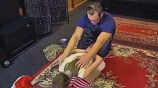 Fresh Release Blonde christmas BDSM slave bound and gagged EP 3 — | ماما بتتناك | makes you beg inside