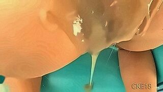 New! Fun Japanese teen letting us drip slime all over her skinny body! — | futa slime | doesn't let you look away