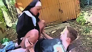 Steamy Debut i fuck nun in public — | سكس في الشوارع | dives straight into the action