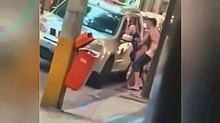 Pure Desire A young girl fucks her lover in the street and gets him hard from behind — | سكس في الشوارع | dominates with precision