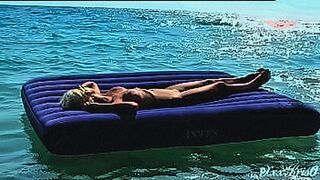 Strictly Adult I spied on a nudist beach how a naked girl with big tits floats on a mattress and sunbathes.Slow motion — | aline mineiro.nua | puts you right in the mood