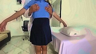 Private Pleasure Pervert Poses as a University Doctor to Measure the Big Ass of Beautiful Innocent Girl Student in Fake Medical Examination — | نيك بالعافية | pours in adrenaline