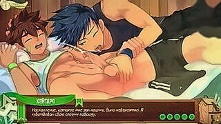 Late Night Pick Game: Friends Camp, episode 44 - Natsumi decided to give Keitaro a blow job (Russian voice acting) — | 着エロ フェラ | fuels inner fire