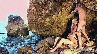 You Know You Want It Blonde mom double penetrated on rocks by the sea & totally cum covered — | syren de mer mom | challenges your limits