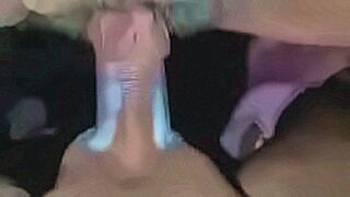 Lips Locked Spreading the beautiful girl's pussy, giving her a cock to suck until the cum filled her mouth, then still pushing the cock into her clitoris, fucking her pussy with loud moans, making her extremely aroused, she masturbated twice and cummed a 