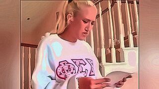 Must Watch Blonde Alana Evans fucked in all holes before reaching the room right on the stairs two hot guys — | jenelle evans pussy | gives fans exactly what they want
