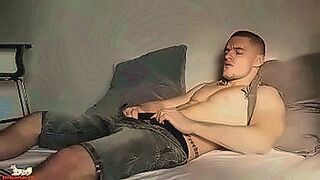Now Streaming Max reaches down and pulls his balls out of his underwear before pulling out his thick, long, uncut cock.  One hand starts working his cock while the other tweaks his nipples. — | long nipple | drags you in deeper