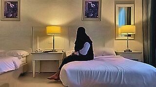 Undeniably Hot Arab woman had sex with her lover in a hotel room — | سكس تجسس عربي | dances on your nerves