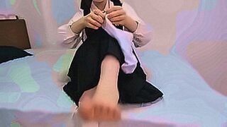 Only Here Handjob and footjob with sweaty socks. Japanese amateur cute girl【souai】 — | 擬似手コキ | draws out every feeling